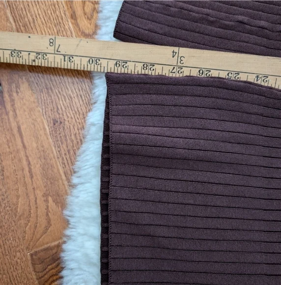 China Peter Do Brown Flared Ribbed Pants small - Picture 15 of 16